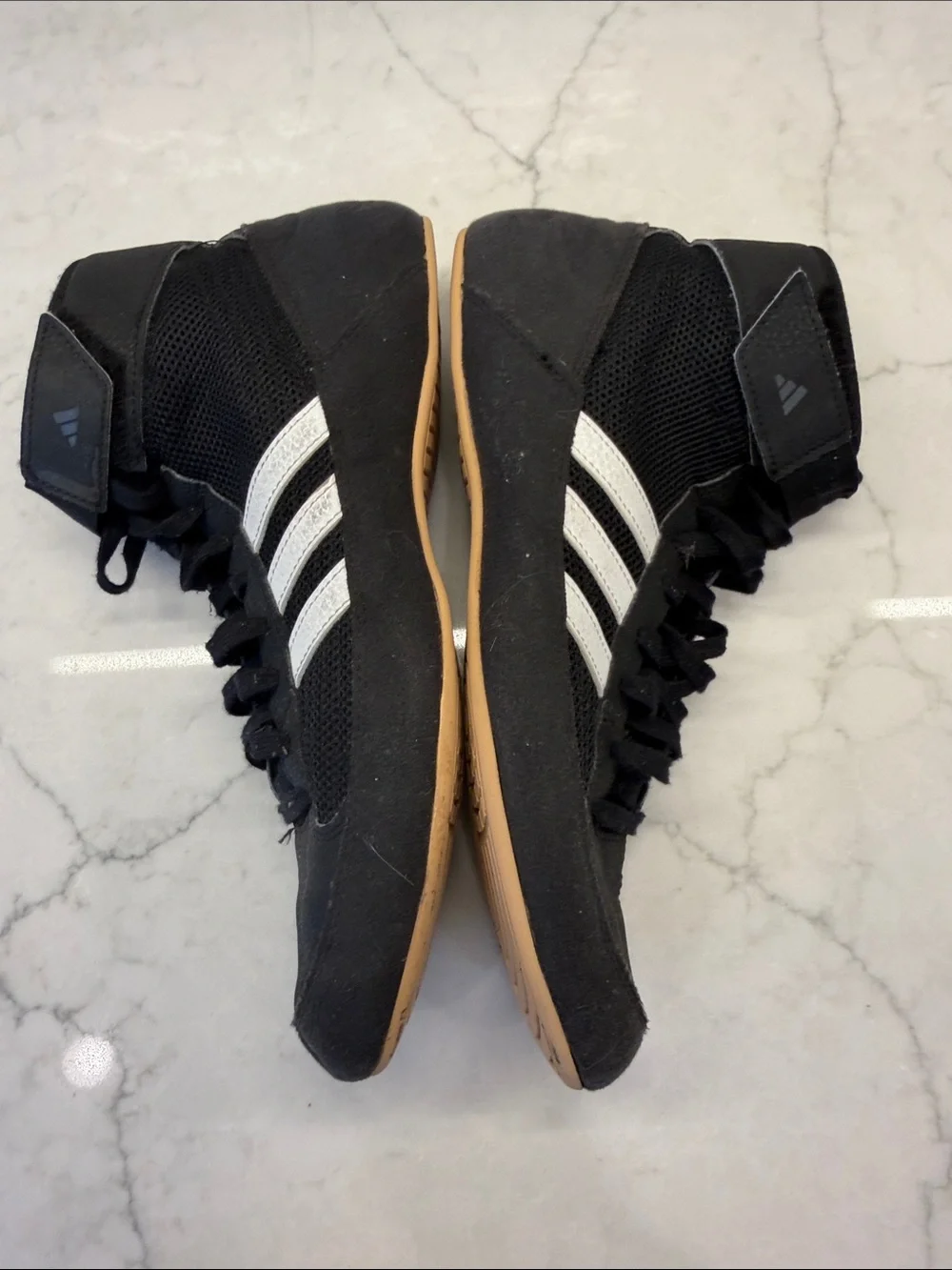 Adidas Black High-Top Men's Wrestling Shoes